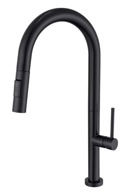 Bateria zlewozmywakowa 45 cm z obrotową wylewką AquaPro KU03CZM czarny mat