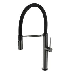 Bateria zlewozmywakowa 51 cm z obrotową wylewką AquaPro KU04GUN gunmetal