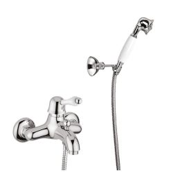 Bateria wannowa Retro ze słuchawką prysznicową Giulini Harmony 9501CR chrom połysk