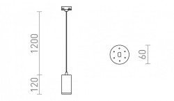 BELENOS do 3-faz. szyny wisząca czarna 230V LED GU10 9W