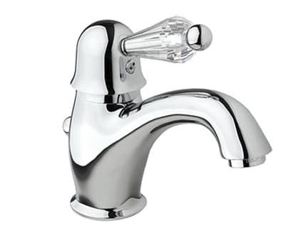 Retro bateria umywalkowa stojąca z kryształem Swarovskiego Giulini Harmony Crystal chrom połysk 9505/S