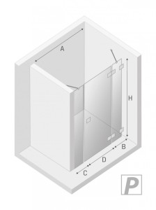 NZ4 DRZWI WNĘKOWE EVENTA PLUS 1D P 110x200 CZYSTE 8mm ACTIVE SHIELD 2.0