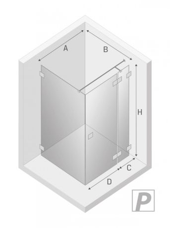 Przejdź do produktu KABINA EVENTA 1D PROSTOKĄTNA P 100x70x200 CZYSTE 8mm ACTIVE SHIELD 2.0