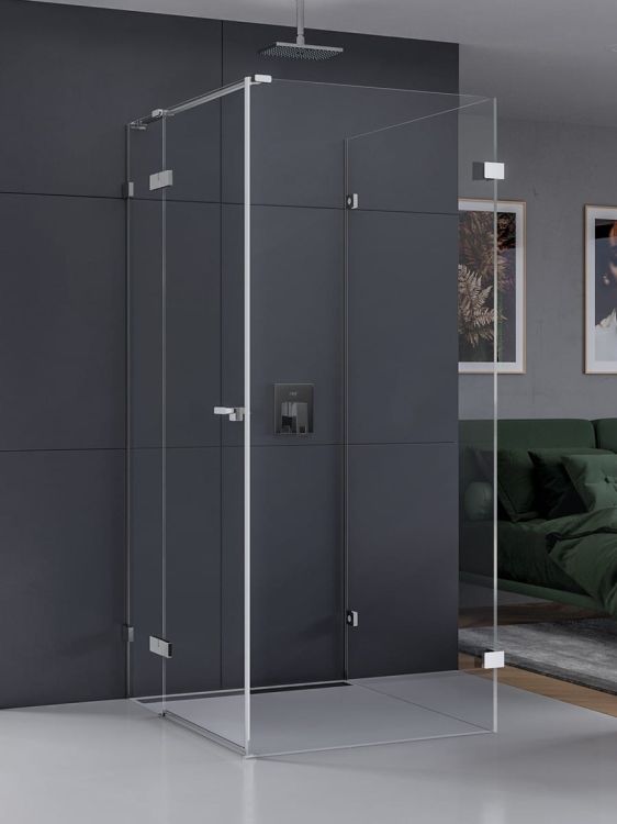 KABINA EVENTA 1D KWADRATOWA PRZYŚCIENNA L 90x90x200 CZYSTE 8mm ACTIVE SHIELD 2.0