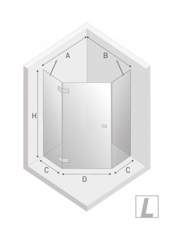 Przejdź do produktu KABINA EVENTA 1D PIĘCIOKĄTNA L 90x90x200 CZYSTE 8mm ACTIVE SHIELD 2.0