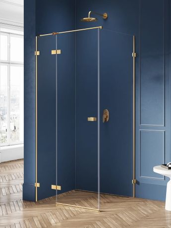 Przejdź do produktu KABINA AVEXA GOLD BRUSHED 1D PROSTOKĄTNA L 100x80x200 CZYSTE 6mm ACTIVE SHIELD 2.0