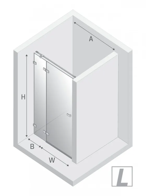 DRZWI WNĘKOWE AVEXA 1D L 90x200 CZYSTE 6mm ACTIVE SHIELD 2.0