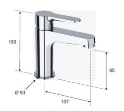 Bateria umywalkowa stojąca bez korka Remer Winner W11CR