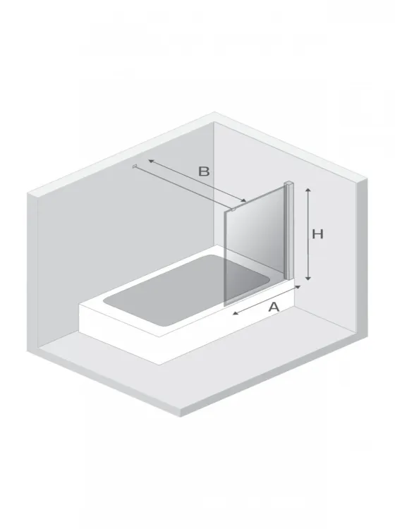 PARAWAN NAWANNOWY NEW MODUS BLACK U 80x150 CZYSTE 8mm ACTIVE SHIELD 2.0 WZÓR RAMKA WSP. PROSTOPADŁY