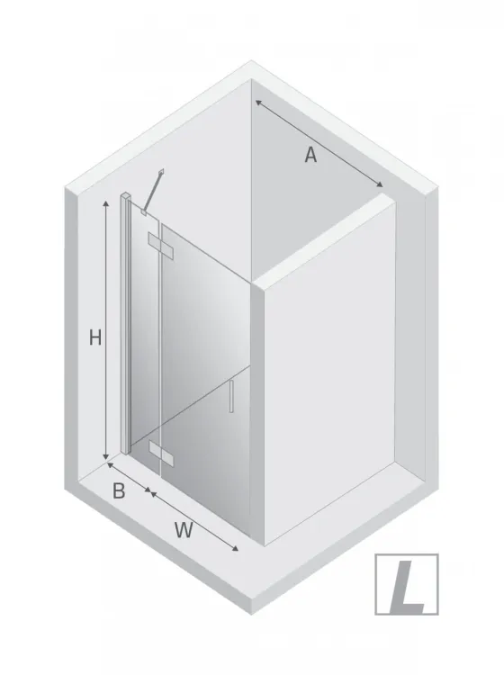 DRZWI WNĘKOWE NEW RENOMA 1D L 90x195 CZYSTE 6mm ACTIVE SHIELD 2.0