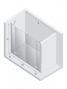 DRZWI WNĘKOWE NEW RENOMA 2D  150x195 CZYSTE 6mm ACTIVE SHIELD 2.0