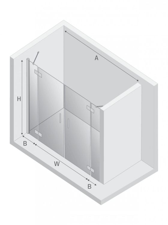 DRZWI WNĘKOWE NEW RENOMA 2D  150x195 CZYSTE 6mm ACTIVE SHIELD 2.0