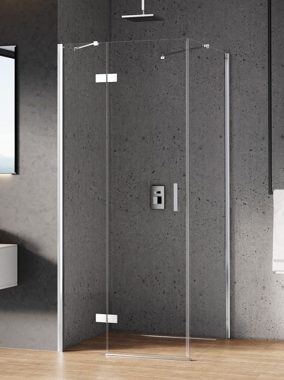 KABINA NEW RENOMA 1D PROSTOKĄTNA L 100x90x195 CZYSTE 6mm ACTIVE SHIELD 2.0