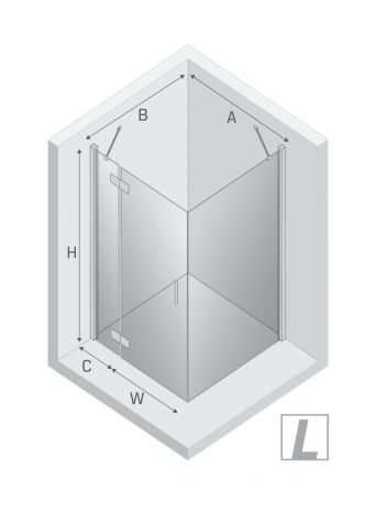 Przejdź do produktu KABINA NEW RENOMA 1D PROSTOKĄTNA L 100x90x195 CZYSTE 6mm ACTIVE SHIELD 2.0