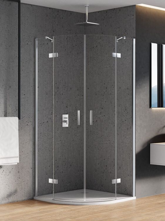 KABINA NEW MERANA 2D PÓŁOKRĄGŁA  80x80x195 CZYSTE 6mm ACTIVE SHIELD 2.0