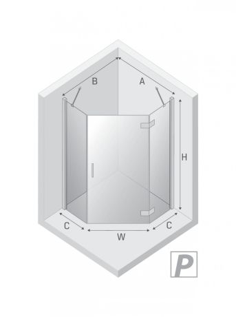 Przejdź do produktu KABINA NEW AZURA 1D PIĘCIOKĄTNA P 90x90x195 CZYSTE 6mm ACTIVE SHIELD 2.0