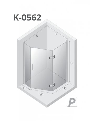 Przejdź do produktu KABINA NEW AZURA 1D PIĘCIOKĄTNA ASYMETRYCZNA P 100x80x195 CZYSTE 6mm ACTIVE SHIELD 2.0