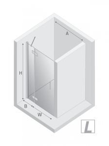 DRZWI WNĘKOWE NEW RENOMA BLACK 1D L 90x195 CZYSTE 6mm ACTIVE SHIELD 2.0