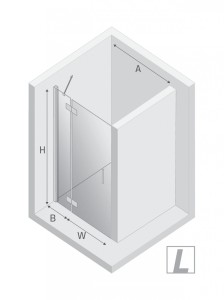 NZ2 DRZWI WNĘKOWE NEW RENOMA BLACK 1D L 120x195 CZYSTE 6mm ACTIVE SHIELD 2.0