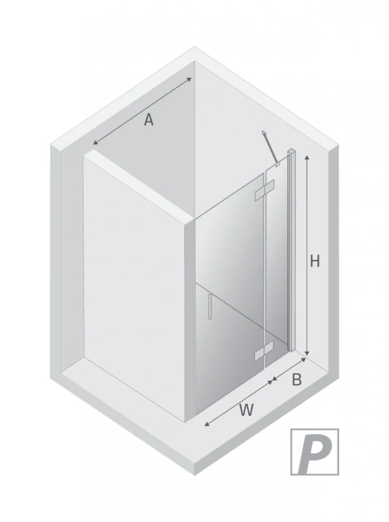 NZ2 DRZWI WNĘKOWE NEW RENOMA BLACK 1D P 120x195 CZYSTE 6mm ACTIVE SHIELD 2.0
