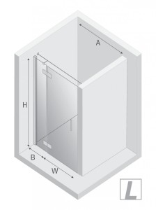 NZ2 DRZWI WNĘKOWE NEW RENOMA BLACK 1D L 80x195 CZYSTE 6mm ACTIVE SHIELD 2.0  WSP. RÓWNOLEGŁY