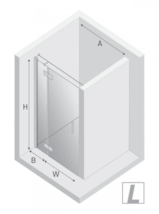 NZ2 DRZWI WNĘKOWE NEW RENOMA BLACK 1D L 80x195 CZYSTE 6mm ACTIVE SHIELD 2.0  WSP. RÓWNOLEGŁY