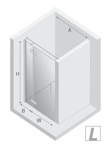 DRZWI WNĘKOWE NEW RENOMA BLACK 1D L 90x195 CZYSTE 6mm ACTIVE SHIELD 2.0  WSP. RÓWNOLEGŁY