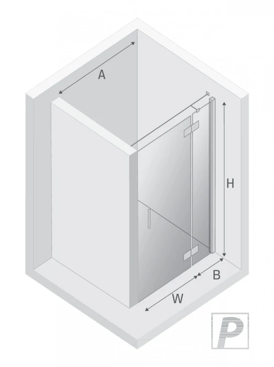 NZ2 DRZWI WNĘKOWE NEW RENOMA BLACK 1D P 120x195 CZYSTE 6mm ACTIVE SHIELD 2.0  WSP. RÓWNOLEGŁY