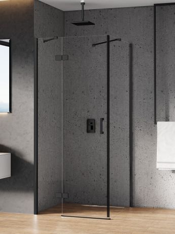 Przejdź do produktu NZ4 KABINA NEW RENOMA BLACK 1D PROSTOKĄTNA L 110x90x195 CZYSTE 6mm ACTIVE SHIELD 2.0