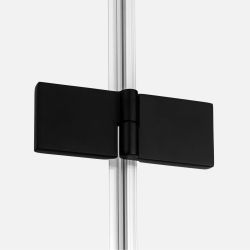 NZ2 KABINA NEW RENOMA BLACK 1D PROSTOKĄTNA L 120x90x195 CZYSTE 6mm ACTIVE SHIELD 2.0