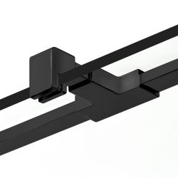 NZ2 KABINA NEW MERANA BLACK 2D PÓŁOKRĄGŁA  80x80x195 CZYSTE 6mm ACTIVE SHIELD 2.0