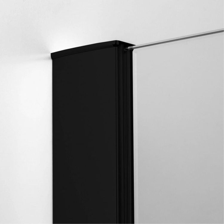 KABINA NEW MERANA BLACK 2D PÓŁOKRĄGŁA  90x90x195 CZYSTE 6mm ACTIVE SHIELD 2.0