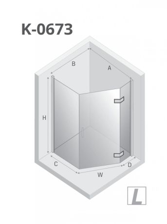 Przejdź do produktu KABINA NEW AZURA BLACK 1D ASYMETRYCZNA L 80x80x195 CZYSTE 6mm ACTIVE SHIELD 2.0