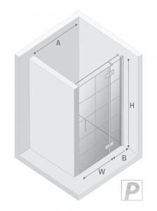 DRZWI WNĘKOWE NEW RENOMA BLACK 1D P 90x195 CZYSTE 6mm ACTIVE SHIELD 2.0 WZÓR KRATKA WSP. RÓWNOLEGŁY