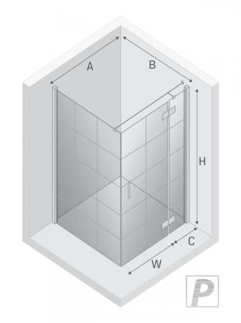 Przejdź do produktu KABINA NEW RENOMA BLACK 1D PROSTOKĄTNA P 100x80x195 CZYSTE 6mm ACTIVE SHIELD 2.0 WZÓR KRATKA WSP. RÓWNOLEGŁY
