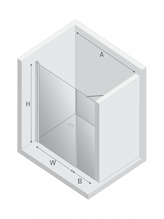 DRZWI WNĘKOWE NEW SOLEO 1D U 110x195 CZYSTE 6mm ACTIVE SHIELD 2.0