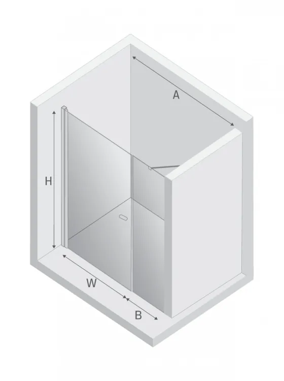 DRZWI WNĘKOWE NEW SOLEO 1D U 120x195 CZYSTE 6mm ACTIVE SHIELD 2.0