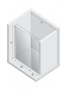 DRZWI WNĘKOWE NEW SOLEO 1D U 100x195 CZYSTE 6mm ACTIVE SHIELD 2.0  WSP. RÓWNOLEGŁY