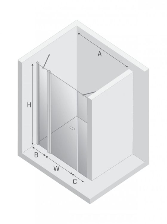 DRZWI WNĘKOWE NEW SOLEO 1D U 110x195 CZYSTE 6mm ACTIVE SHIELD 2.0