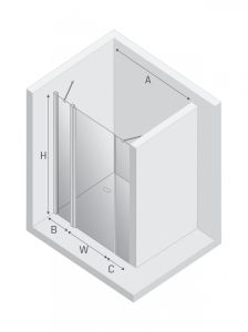 DRZWI WNĘKOWE NEW SOLEO 1D U 120x195 CZYSTE 6mm ACTIVE SHIELD 2.0