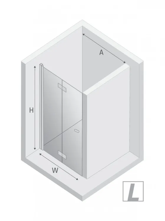DRZWI WNĘKOWE NEW SOLEO 1D L 100x195 CZYSTE 6mm ACTIVE SHIELD 2.0