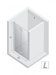 DRZWI WNĘKOWE NEW SOLEO 1D L 120x195 CZYSTE 6mm ACTIVE SHIELD 2.0