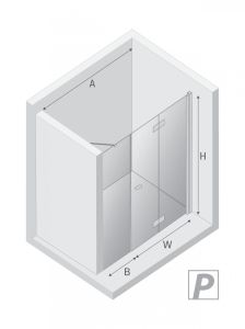 DRZWI WNĘKOWE NEW SOLEO 1D P 100x195 CZYSTE 6mm ACTIVE SHIELD 2.0