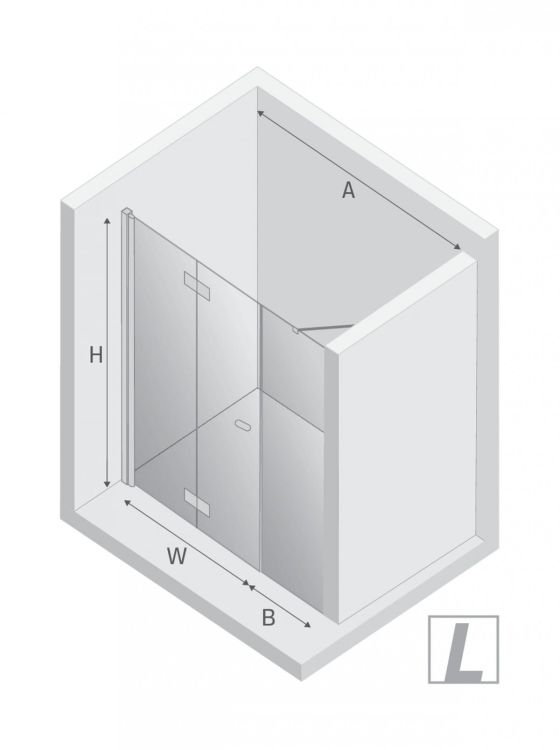 DRZWI WNĘKOWE NEW SOLEO 1D L 110x195 CZYSTE 6mm ACTIVE SHIELD 2.0