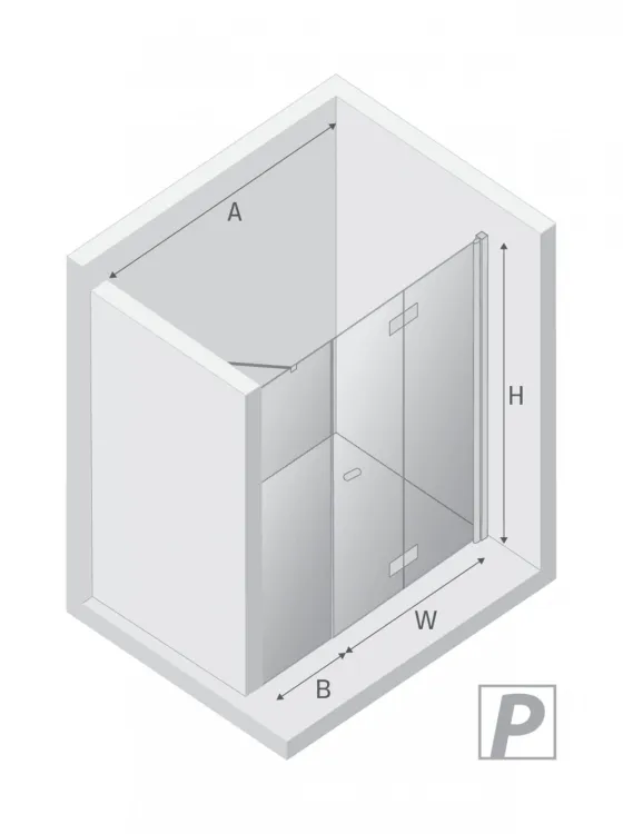 DRZWI WNĘKOWE NEW SOLEO 1D P 110x195 CZYSTE 6mm ACTIVE SHIELD 2.0