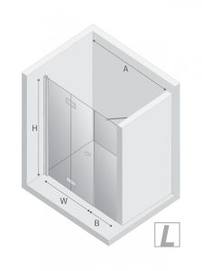 DRZWI WNĘKOWE NEW SOLEO 1D L 120x195 CZYSTE 6mm ACTIVE SHIELD 2.0