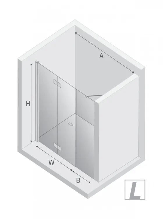 DRZWI WNĘKOWE NEW SOLEO 1D L 130x195 CZYSTE 6mm ACTIVE SHIELD 2.0