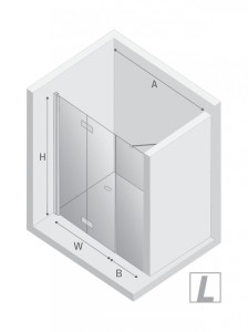 NZ2 DRZWI WNĘKOWE NEW SOLEO 1D L 140x195 CZYSTE 6mm ACTIVE SHIELD 2.0