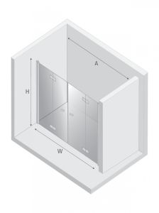 DRZWI WNĘKOWE NEW SOLEO 2D U 190x195 CZYSTE 6mm ACTIVE SHIELD 2.0