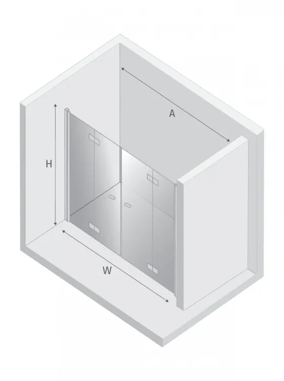 DRZWI WNĘKOWE NEW SOLEO 2D U 190x195 CZYSTE 6mm ACTIVE SHIELD 2.0
